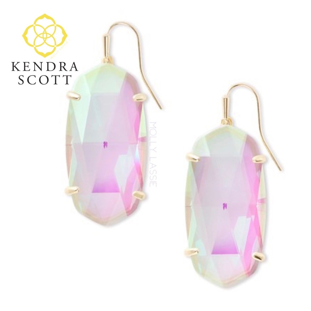 KENDRA SCOTT BLUSH DICHROIC GLASS EARRINGS ESME ✨